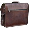 Vintage Brown Leather Messenger Shoulder Laptop Bag Briefcase Leather Bag.