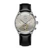 New CARNIVAL Grey Dial Luxury Tourbillon Watch For Men Mechanical Travel Time Wrist Watch Men Leather Waterproof