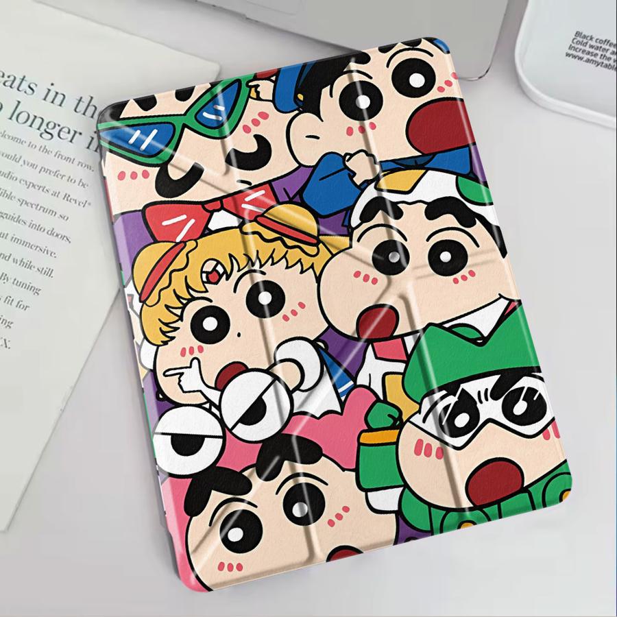 Cute Cra-yons Shin-chans Tablet Case For iPad Pro 2025 Pro 11th 10th 9th 8th 7th 12.9inch Air 4 5 M3 M2 1 2 M4 11inch Mini 6 7