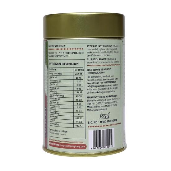 The Great Indian Spicery | Cumin Powder (Jeera Powder) | 100gm Tin - Steam Sterilisation, 100% Pure & Natural, Farm Fresh