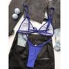 Women's Solid Color Heart Detail Triangle Bikini Set Two Piece Swimsuit Adjustable Straps Low Waist Bottoms Beachwear Swimwear