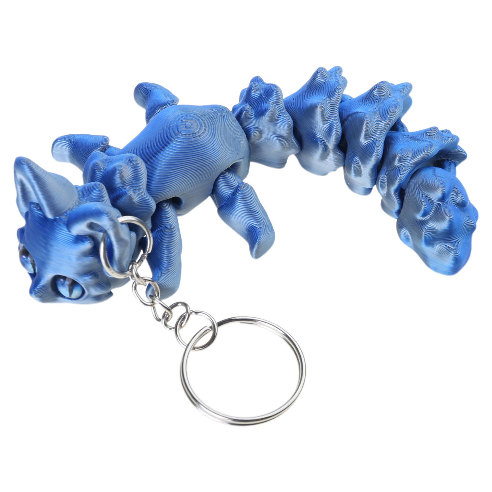 

Брелок-подвеска в виде лисы с подвижным хвостом, напечатанный на 3D-принтере, креативный дизайн, декоративная сумка, модный аксессуар, подарок 12