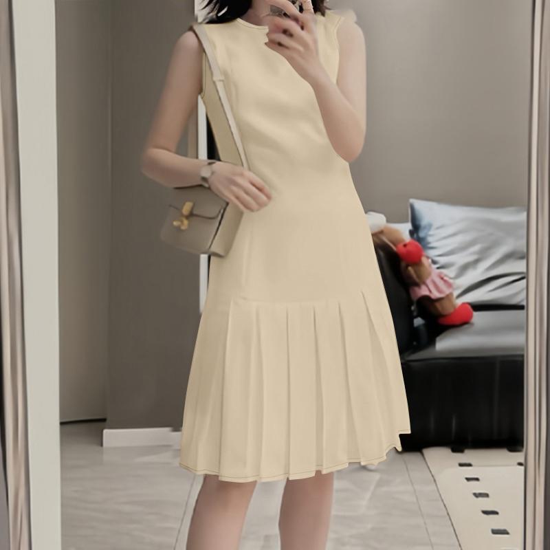ZANZEA Women Summer Casual Round Neck Sleeveless Dress