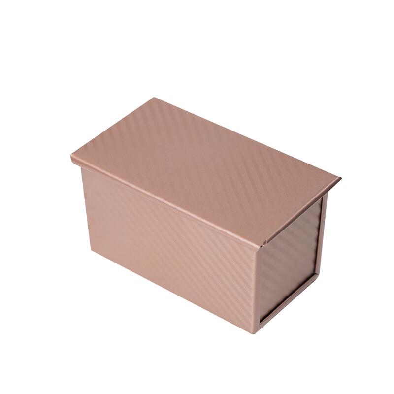 ZISIZ Wavy Non-stick Toast Loaf Pan with Lid, Gold