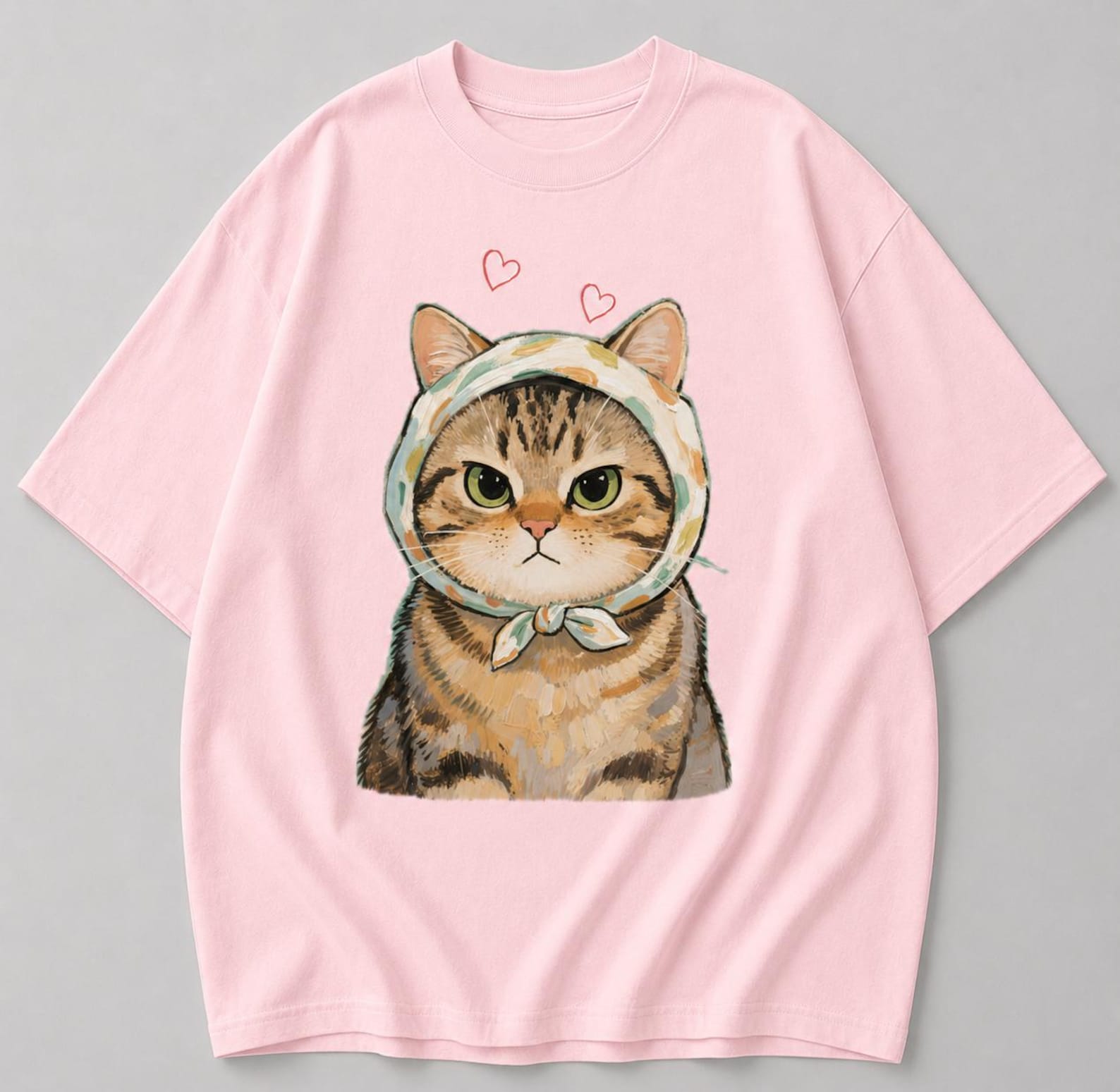 Grumpy Cat Watercolor Graphic Tee, Vintage Style Kitty Shirt, Kawaii Cat Lover Apparel L