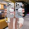 Japanese and Korean Cute Puppies Are Suitable for Apple 16 Feather Yarn Mobile Phone Case iPhone17 Acrylic New Painted Cartoon