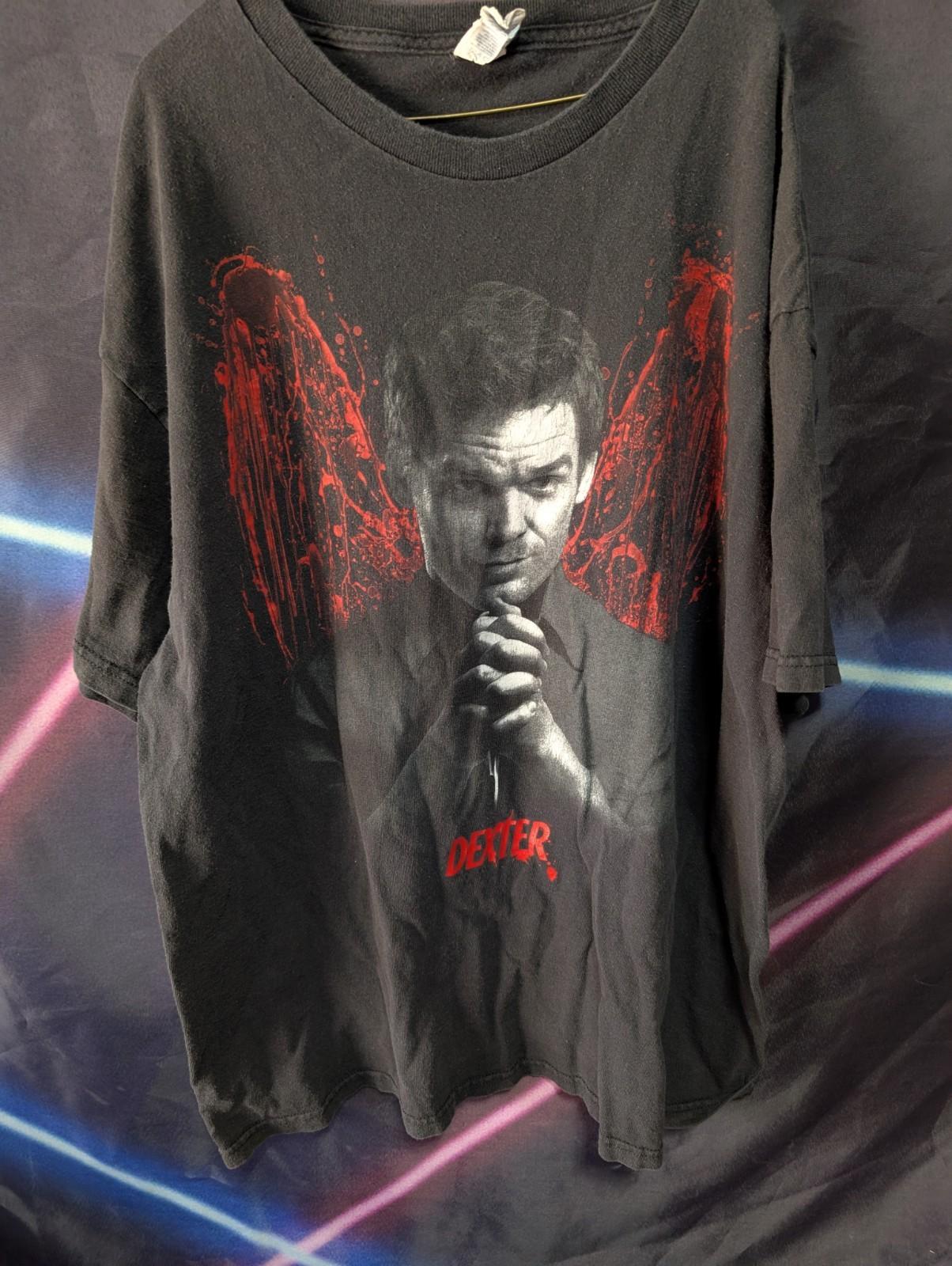 Vtg Y2K Dexter TV Show Promo HBO Faded Black T-Shirt XL Original 2012 2000s Unisex T-Shirt XL