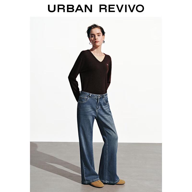 

Женские джинсы клеш из вываренного денима в стиле ретро 29