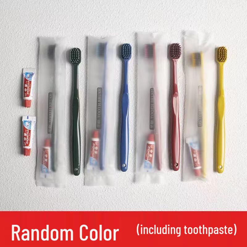 Ally Flame Design Disposable Soft Toothbrush & Toothpaste Set