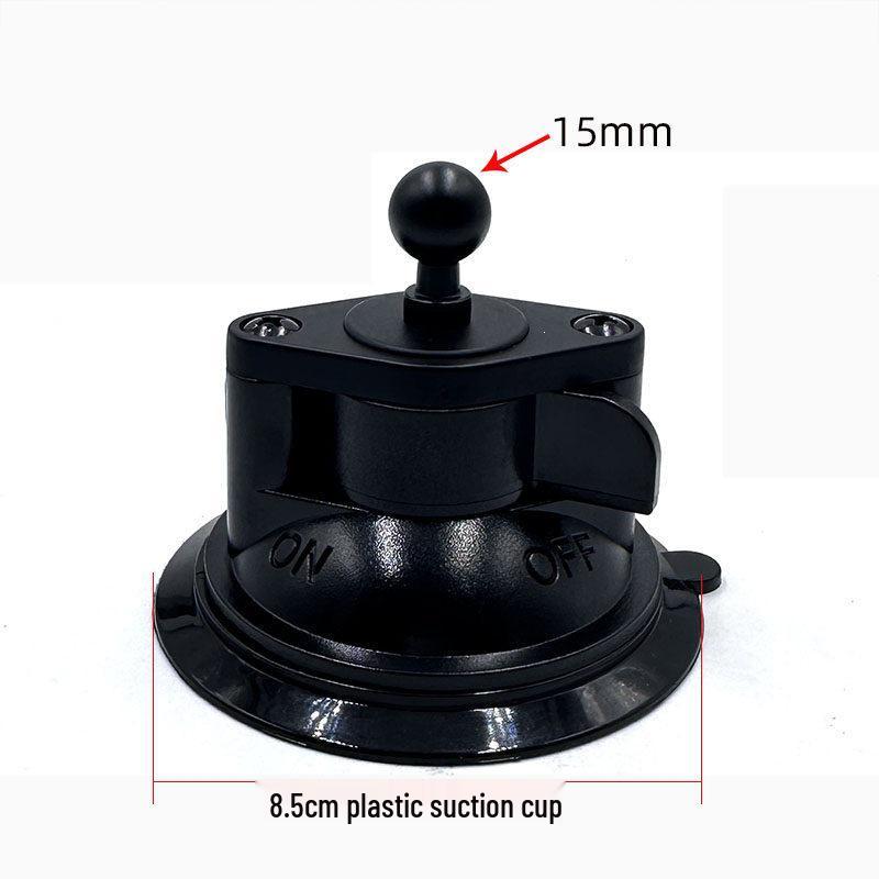 17mm Ball Head Magnetic Phone Holder with Aluminum Rod and Suction Cup Mount for Car