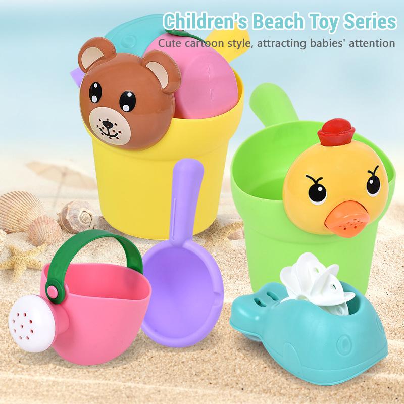 Kids Beach Sand Toy Set Baby Playing Water Toys Outdoor Summer Large Sand Shovel Beach Bucket Digging Tool Water Play Party Toys