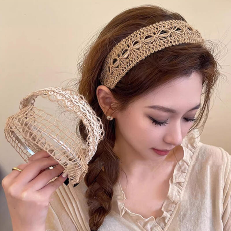 Антона Этнический Винтажный Плетеный Широкий Ободок для Волос Option 1