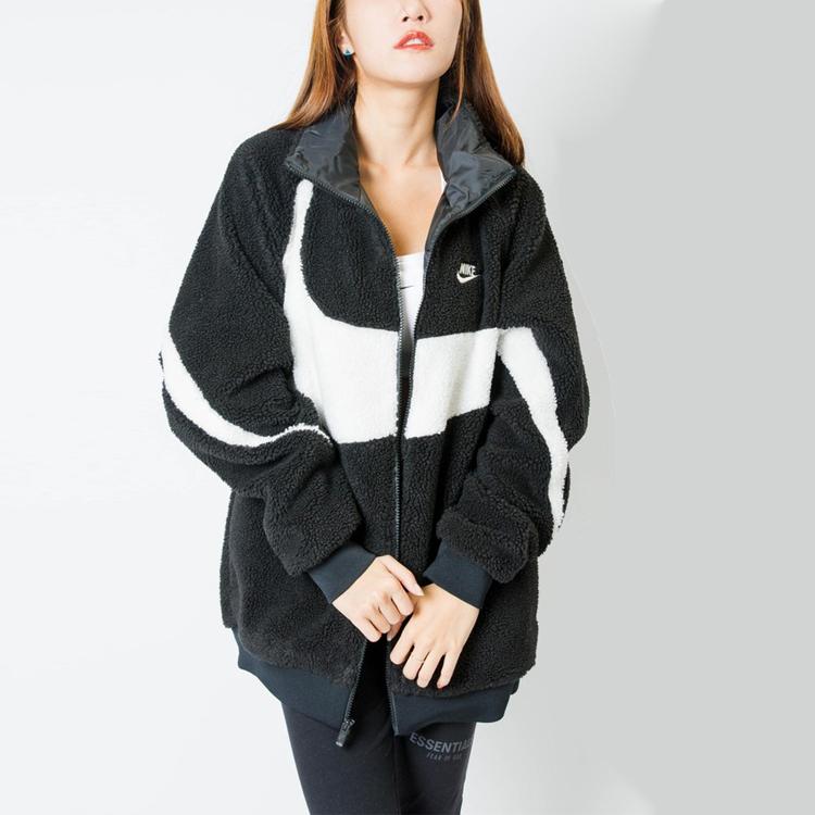 Nike Velká oboustranná bunda Boa Swoosh Černá Pánské svrchní oblečení BQ6546-011