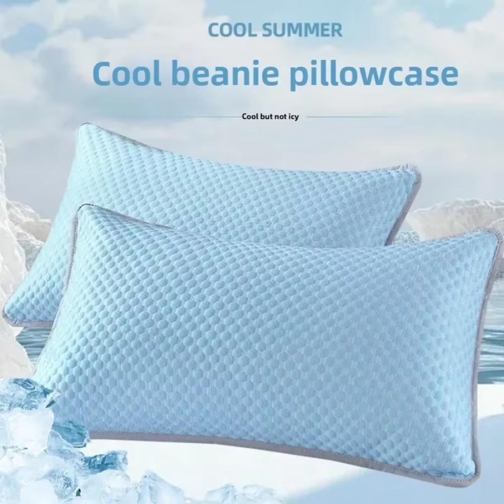 1-2pc Summer Cool Bean Pillowcase - Breathable Air Conditioning Pillow Cover for Hot Sleepers No Insert Included 48 x 74cm