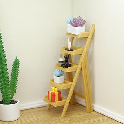 Yousheng Miniature Ladder Shelf Mini Tiered Shelf Toy Tiny Multi-layer Storage Rack Model DIY 1/12 Dollhouse Furniture Decoration Accessories