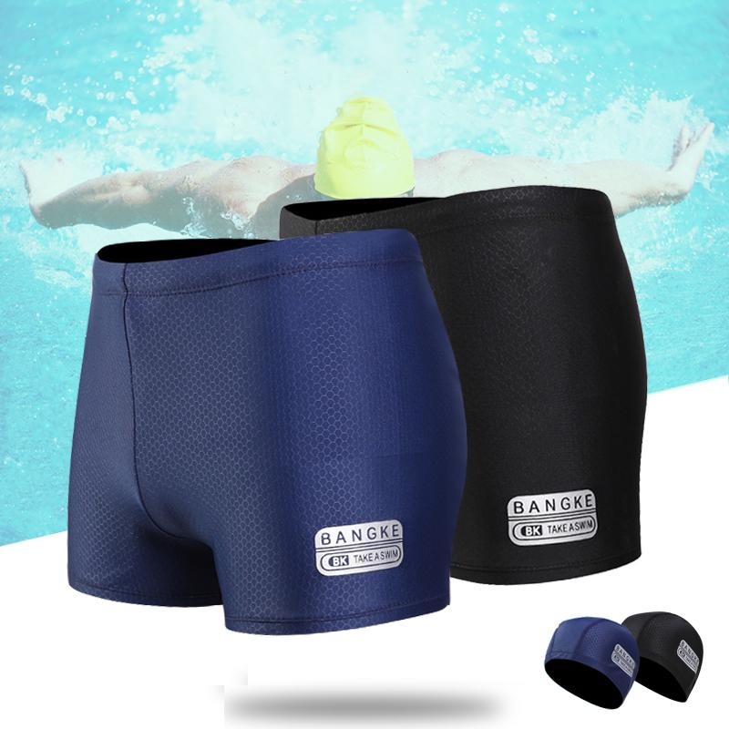 

Мужчины Плавательный боксер Твердые черные плавательные шорты Эластичные плотные пляжные серфинг Купальники Быстросухие плавки