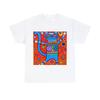 FuzzyFelineTee Abstract Cat Art T Shirt Unisex Heavy Cotton Tee Pet Lover