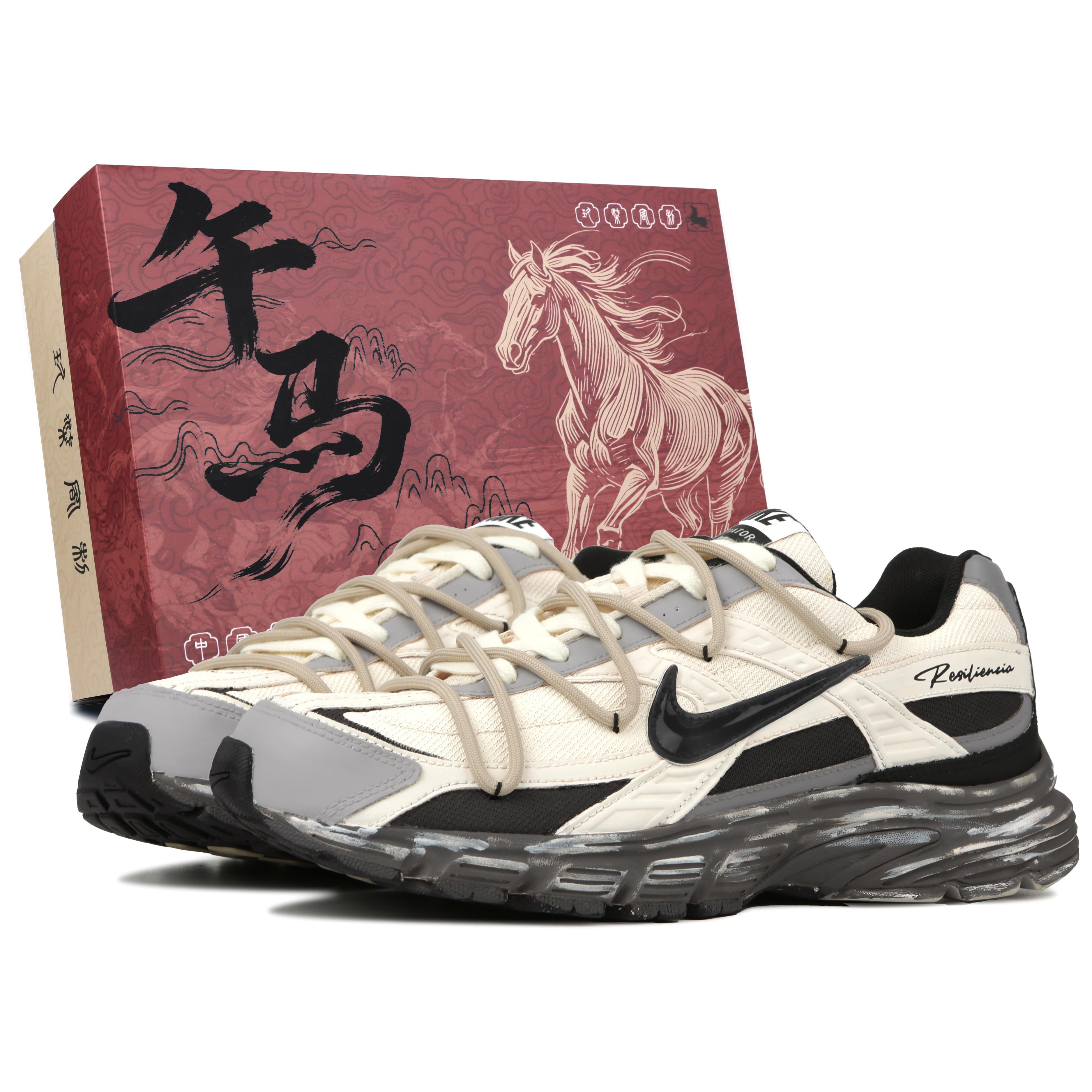 

Nike Initiator Cushioning Low top Casual Running Shoes Unisex Khaki 394055-100(team785-SBOX) 40.5