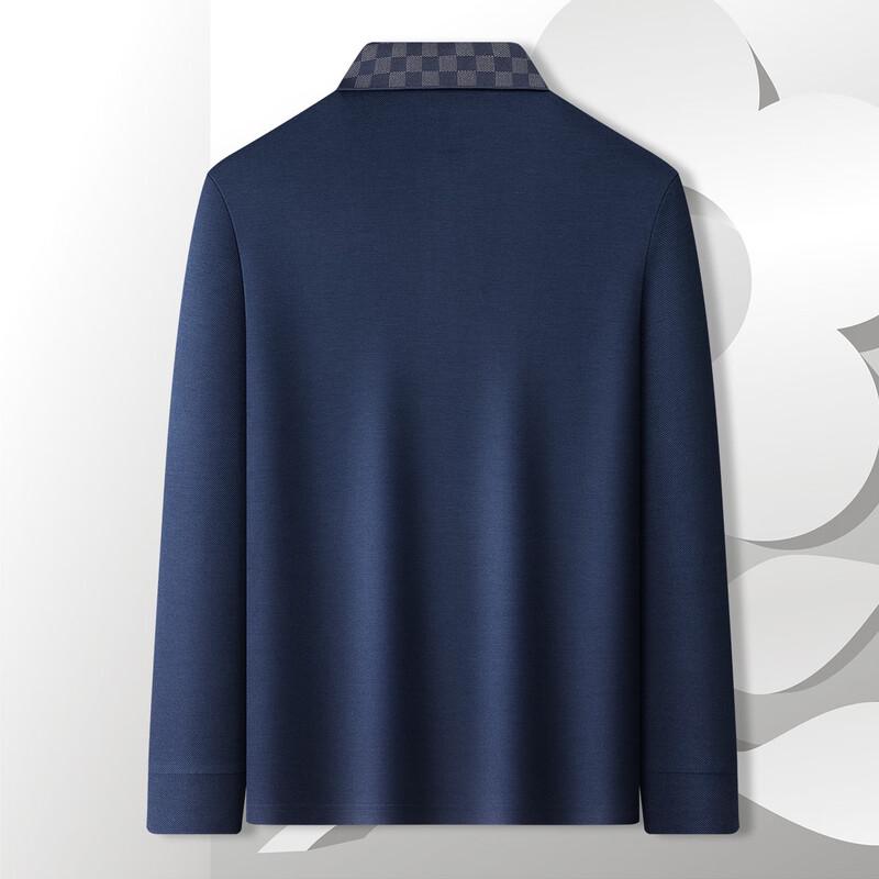 Polo a Maniche Lunghe da Uomo MONTAGUT con Collo Jacquard in Misto Lana