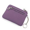 Minimalist Pu Leather Card Holder With Zipper Pouch For Daily Use