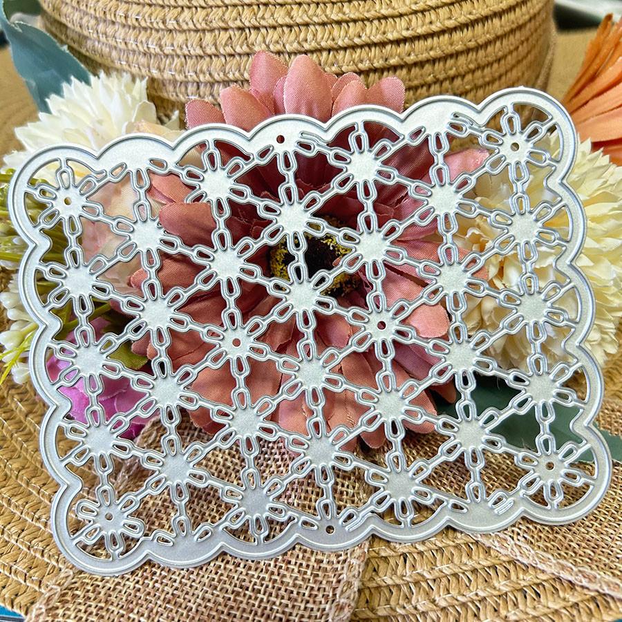 1 Stück Blume Aushöhlen Hintergrund Metall Stanzschablonen Schablone für DIY Scrapbooking Fotoalbum Prägepapier Karten Basteln Stanzteile