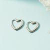 Korean Peach Heart Shaped Earrings for Women - Chic, Elegant, and Trendy