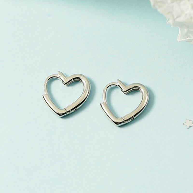 Korean Peach Heart Shaped Earrings for Women - Chic, Elegant, and Trendy
