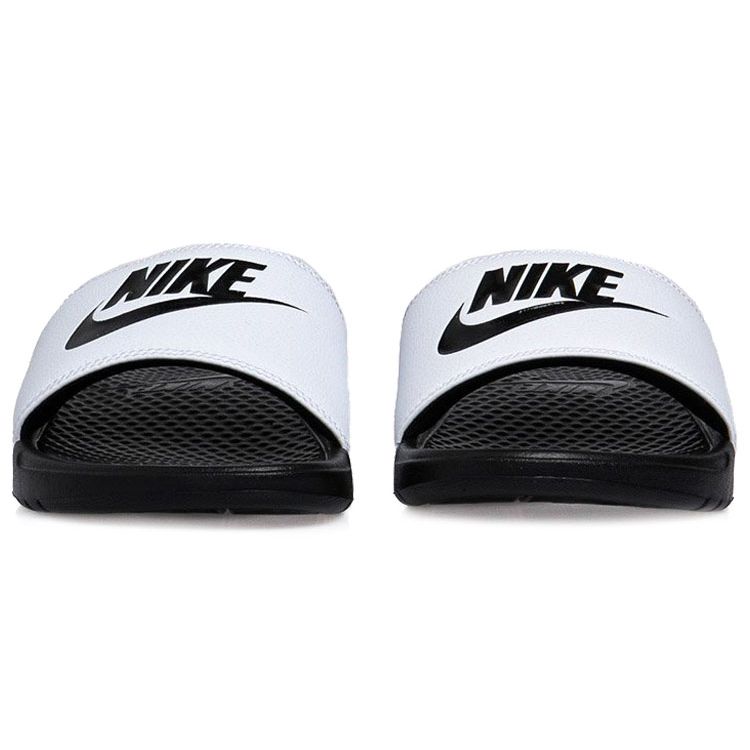 Nike Benassi Slides White Unisex Sandals Black-Black 343880-100