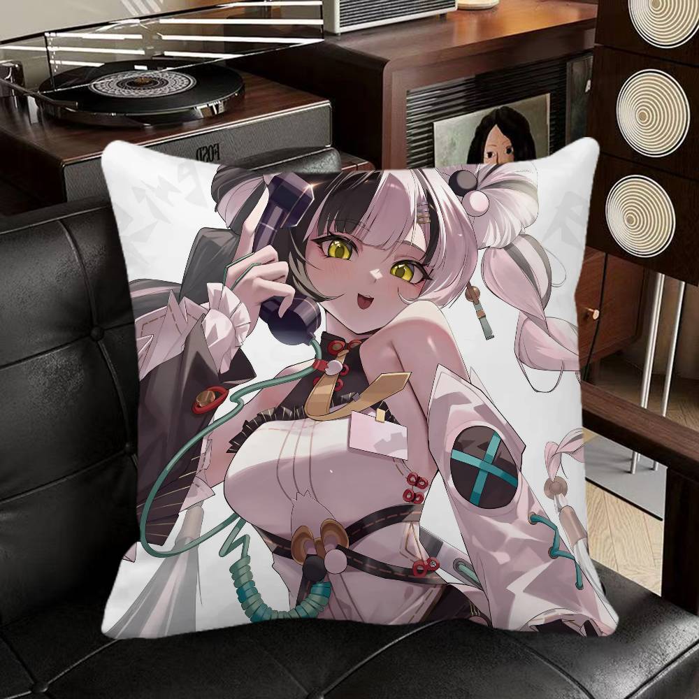 Dialyn Zenless Zone Zero Game Pillow Case Square Pillow Bedroom Sofa Leisure Comfort Cushion Car Home Decoration