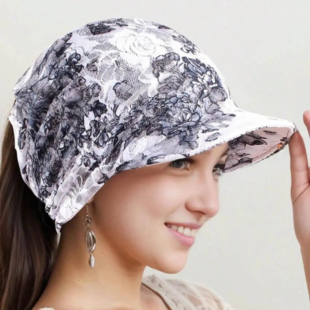 Multicolor Soft Summer Lace Headscarf Headscarf Sunshade Head Wrap Turban Sunscreen Headband Hat Women's