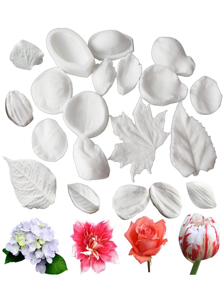 Kinds of 1Pcs DIY Silicone Mold Fondant Chocolate Moulds Candy Cake Molds Embossed Sugar Arts Flower DIY Wedding Decorator M2173