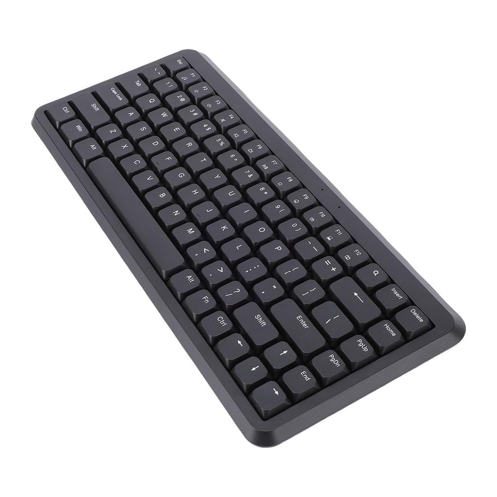 Wireless Keyboard with 2.4G Receiver 75% Compact 84 Keys Silent Scissor Keyboard for Desktop PC Laptop Support for System