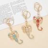 Keychain Pendant Sparkling Rhinestones Inlaid Three-Dimensional Scorpion Shape Key Chain Lightweight Car Bag Decorative Accessory