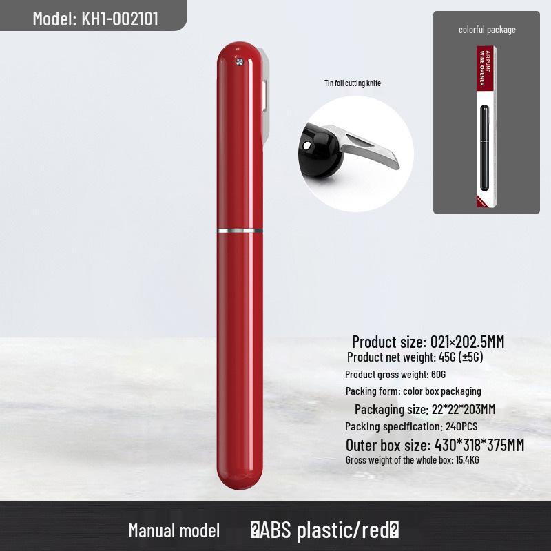 

Pen-Shaped Pneumatic Wine Bottle Opener - Creative and Efficient Cork Remover