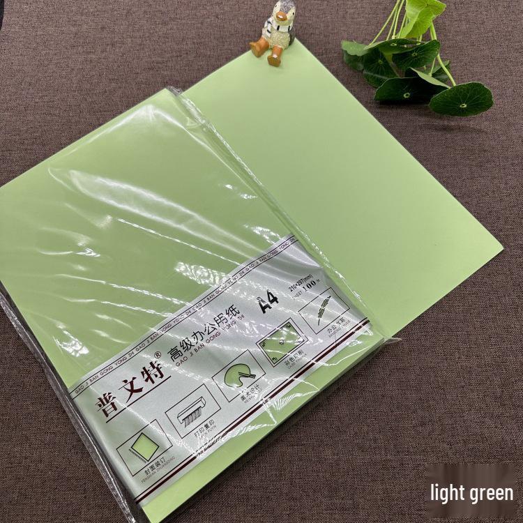 A4 Colored Cardstock 230g: Deep Green, Light Blue, Pink, Black, White, Kraft - Ideal for Students & Kindergartens