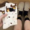 Lustige Dackel Tier Baumwollsocken Wursthund Cartoon-Druck Socken Herbst Winter Warme Socke Niedliche Paarsocke