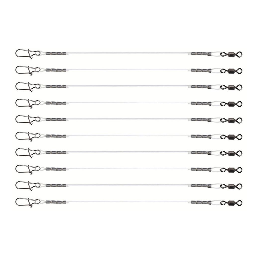 Fluorocarbon Leaders Set for Saltwater Freshwater Fishing Leader Line with Swivel and Snap Fluorocarbon Fishing Leaders