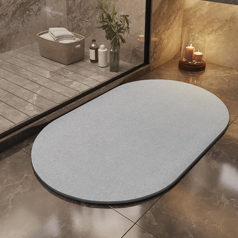 Kieselgur Fußmatte Harte Matte Kieselgur harte Platte Toilettenbodenmatte Badezimmer wasserabsorbierende rutschfeste Matte Schnelltrocknende Fußmatte
