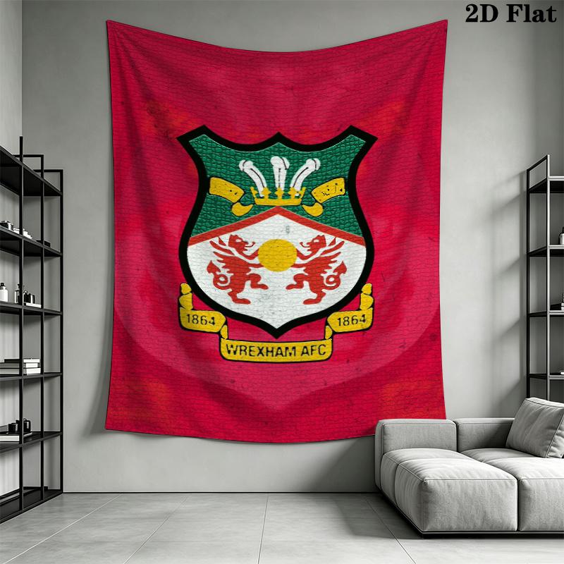 Wrexham AFC Wall Tapestry Aesthetic Wall Hanging Printed Fabric Blanket Decorative Tapestries for Bedroom Living Room Home Decor