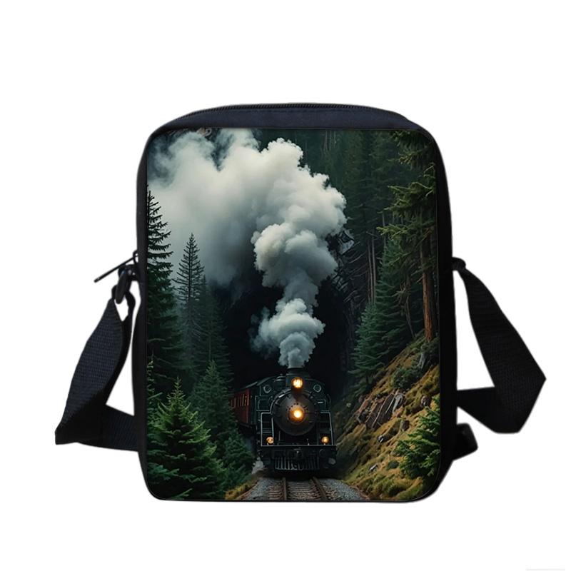 Train shoulder bag, large capacity, lightweight, compact, printed new style, best school companion for boys, girls and children