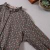 Mori Girl Toamna Primăvară Femei Rochie lungă lejeră Guler cu volane Rochie Cottagecore Florală Volane din bumbac Vintage Rochie șic elegantă