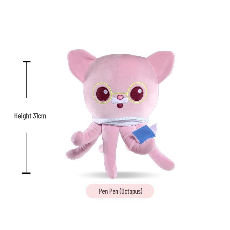 Octonauts Plush Toy Set: Captain Barnacles, Kwazii, Peso, Dr. Shellington, Professor Inkling