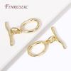 18K Gold Plated Oval Shape O Toggle Clasps,Fashion Bracelet/Necklace Connect Clasps For Jewelry Making DIY Accessories