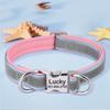Reflective Dog Collar Small Medium Dogs Adjustable Non-Choke Pet Neck Strap With Engraving Option