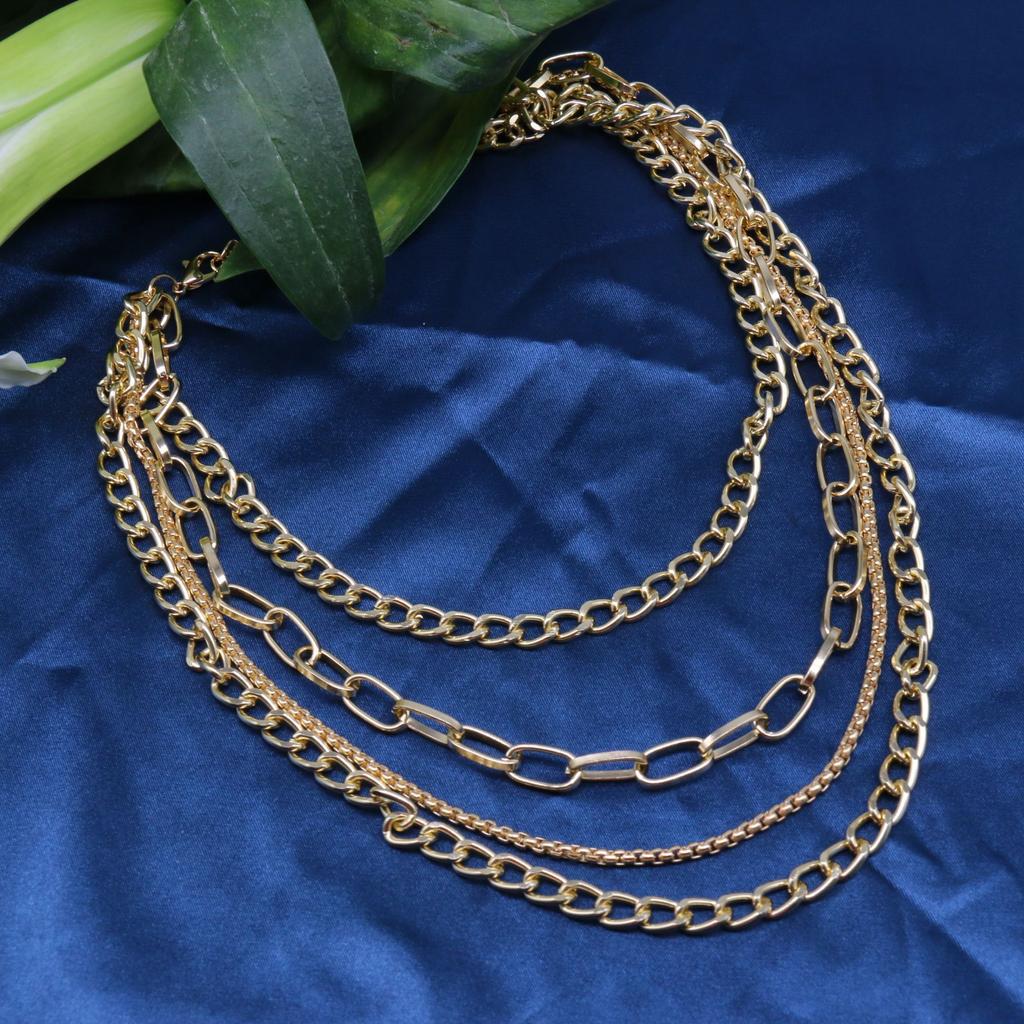 Fashion new multi-layer necklace personalized generous metal thick chain neck chain women's necklace