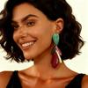 Personality Trend Simple Irregular Resin Special-shaped Geometric Shape Color Matching Jelly Resin Women's Earrings