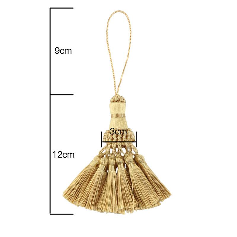 Tassels Hanging Decoration Crafts Silk Fringe Tassel Keychains Brush Diy Decor For Bags Doors Curtain Bookmarks Keys