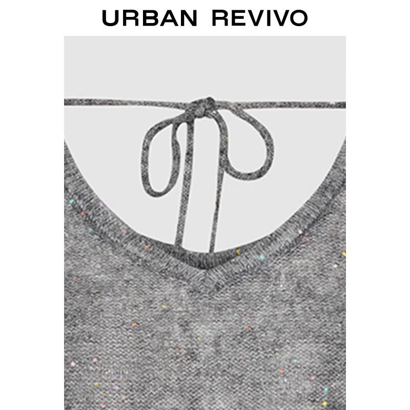 UR 2025 Autumn Women's Sequin Short Knit Cardigan