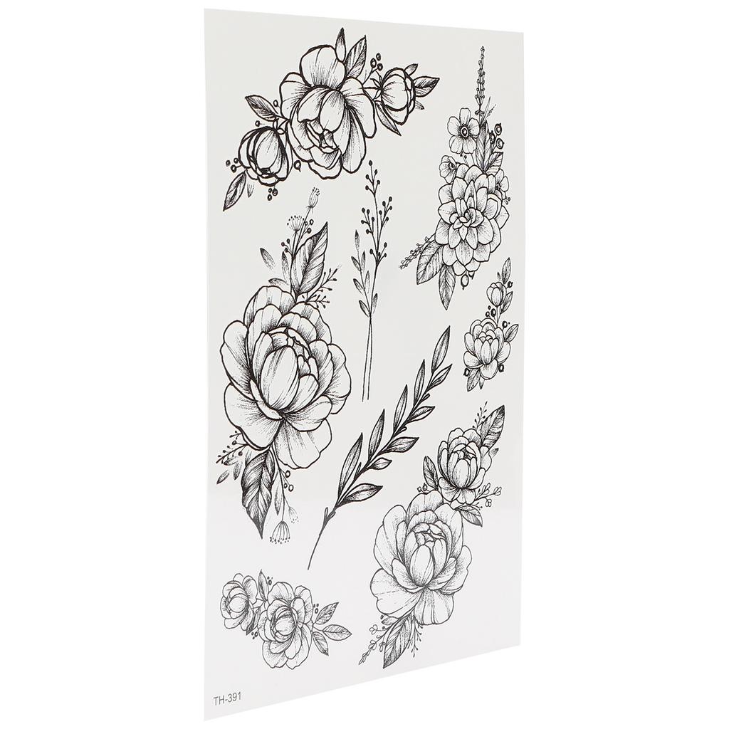 Temporäre Tattoos Frauen Wasserdicht Blume Lang Anhaltend Körper Fake Tattoo AufkleberTH 391