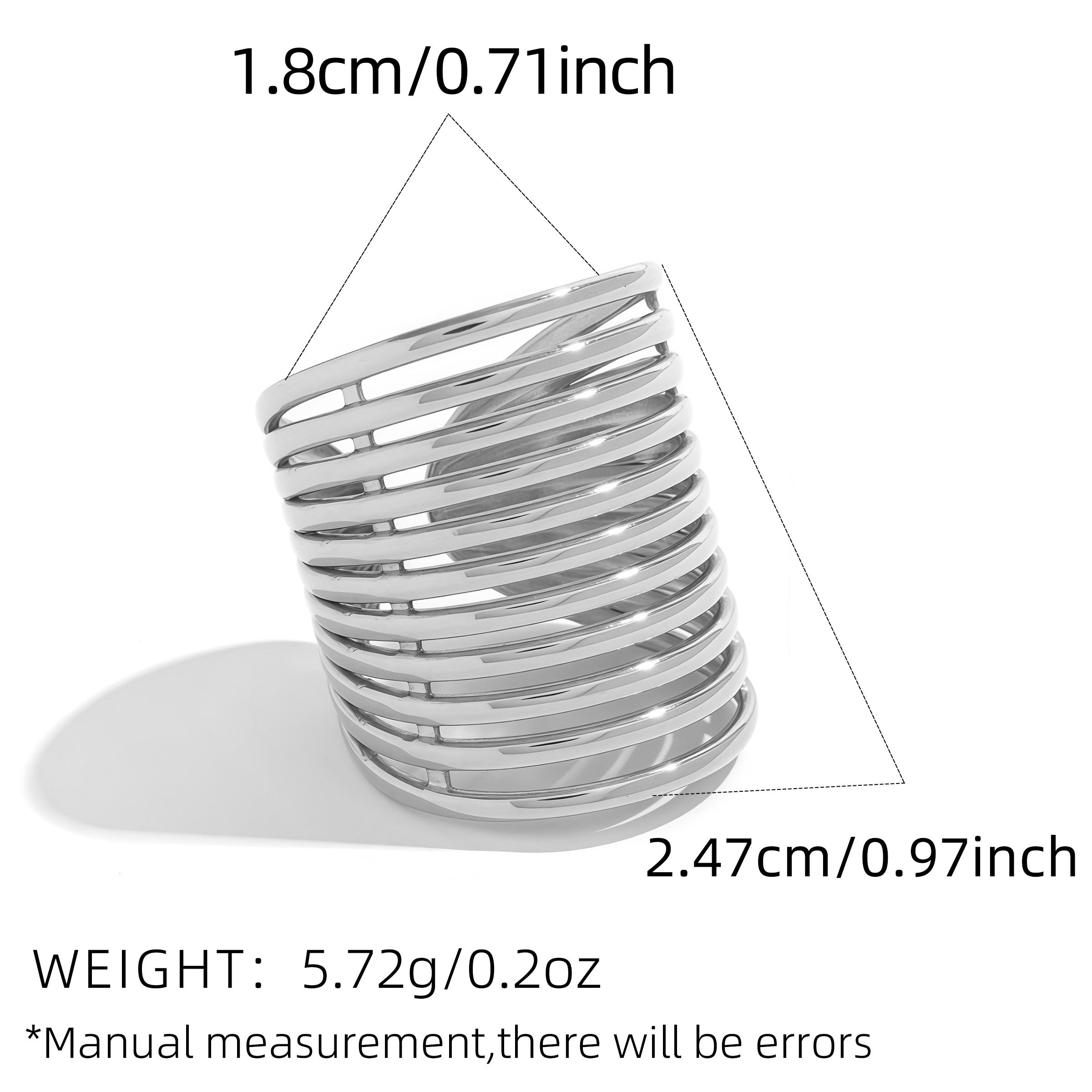 

Exquisite Stainless Steel Geometric Unusual Rings Prevent Allergy Simple Metal 18K Gold PVD Plated Zircon Bijoux Gift For Her